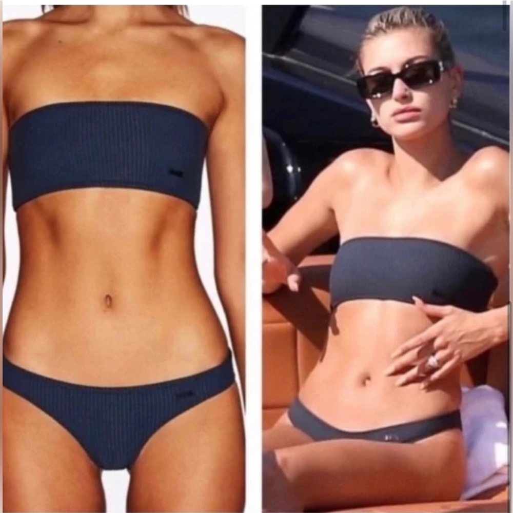 Triangl Swim Ribbed Bandeau Swimsuit